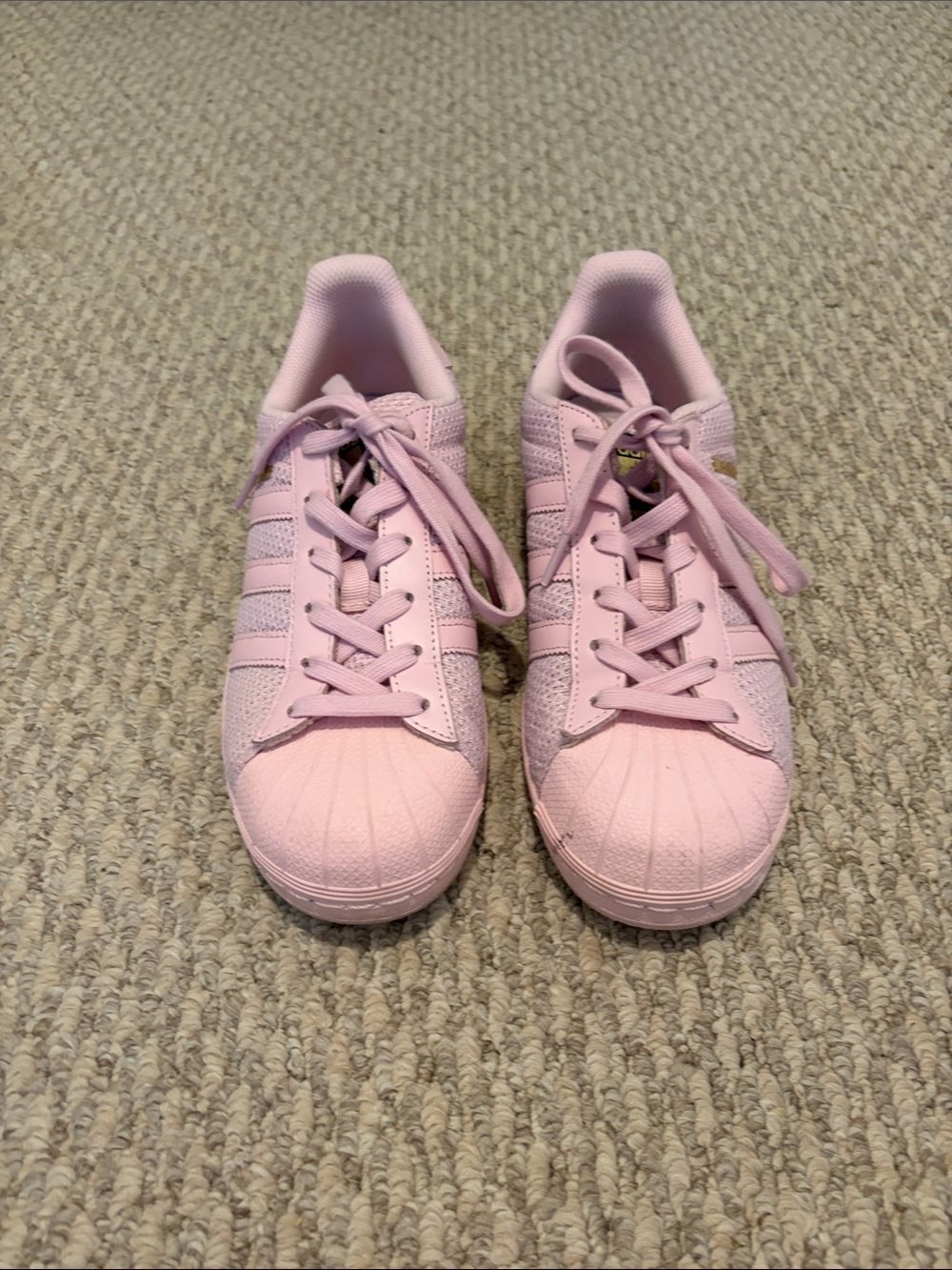 adidas womans Pink Classic Shell-Toe Sneakers